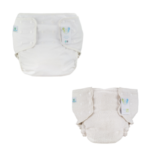 Set: Blümchen Inkontinenz Nässeschutzhose (Überhose) & Inkontinenzhose Bambusfrottee (Höwi)