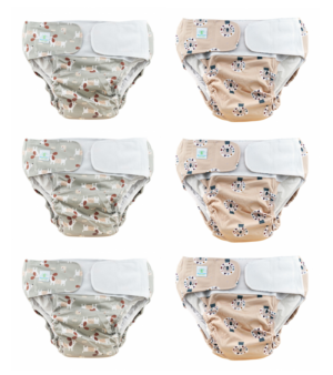 Set: Blümchen Jugend/ Erwachsenen Inkontinenzhose (Pocket)